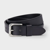 Men's Lifetime Leather Silver Buckle Belt