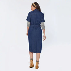 Women's Denim Midi Dress