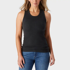 Women's No-Yank Rib Racerback Shelf Bra Tank