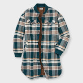 Women's Plus Folklore Flannel Insulated Duster