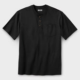 Men's Longtail T Relaxed Fit Short Sleeve Pocket Henley