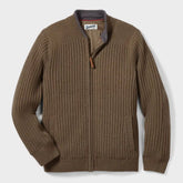 Men's Shetland Wool Windproof Zip Sweater