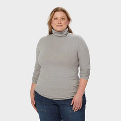 Women's Plus No-Yank Long Sleeve Turtleneck T-Shirt