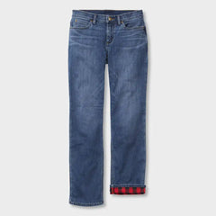 Women's Daily Denim Lined Straight Leg Jeans